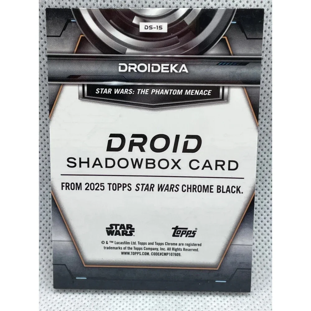 2025 Topps Star Wars Smugglers Outpost Droideka Droid Shadowbox Orange #12/25